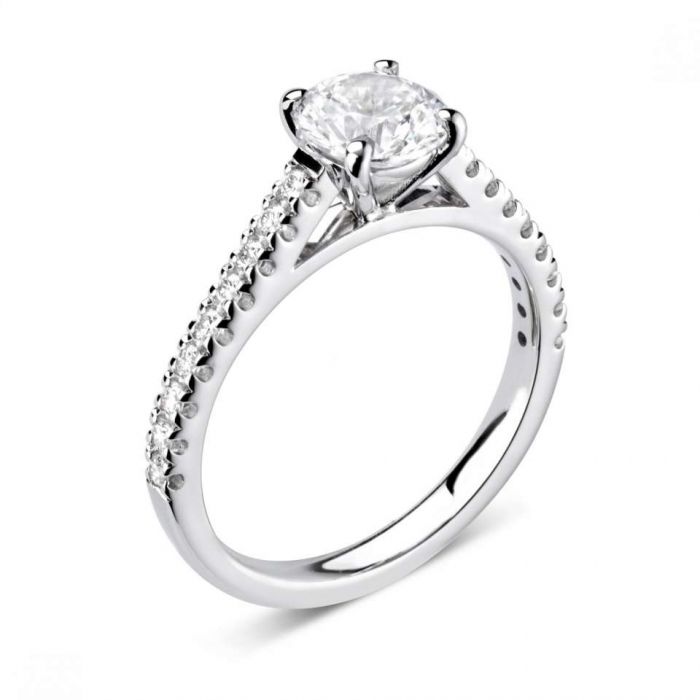 Brilliant Cut Shoulder Set Diamond Engagement Ring – Wongs Jewellers